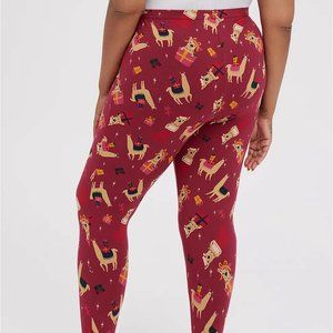 Torrid 1X (1) Red Llama Festive Sleep Lounge Pajama Leggings